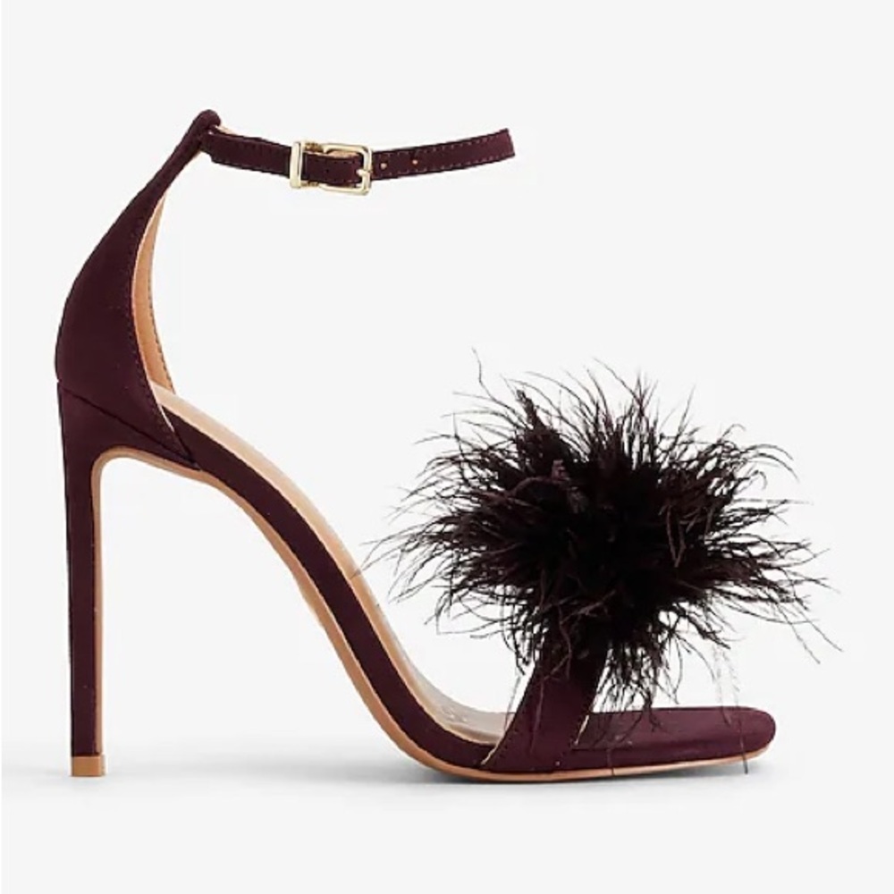 Feather Toe Heeled Sandals - Picture 4 of 9